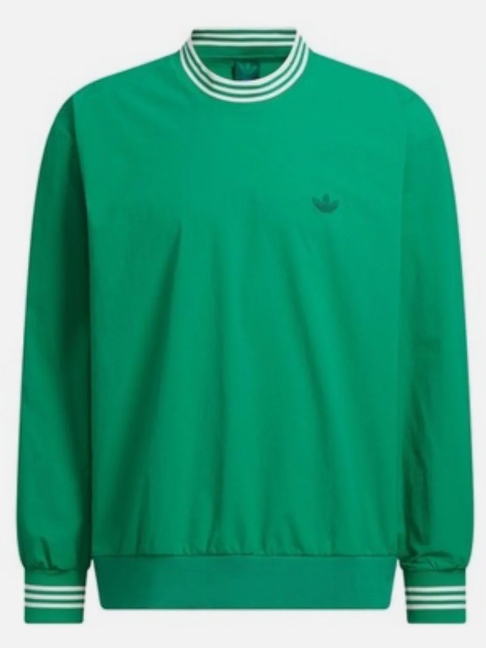 adidas Green Rollinglinks Crewneck Sweatshirt (windbreaker like material)